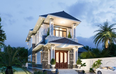 Thiết kế thi công trọn gói căn biệt thự 2 tầng tại Sơn Tây, Hà Nội